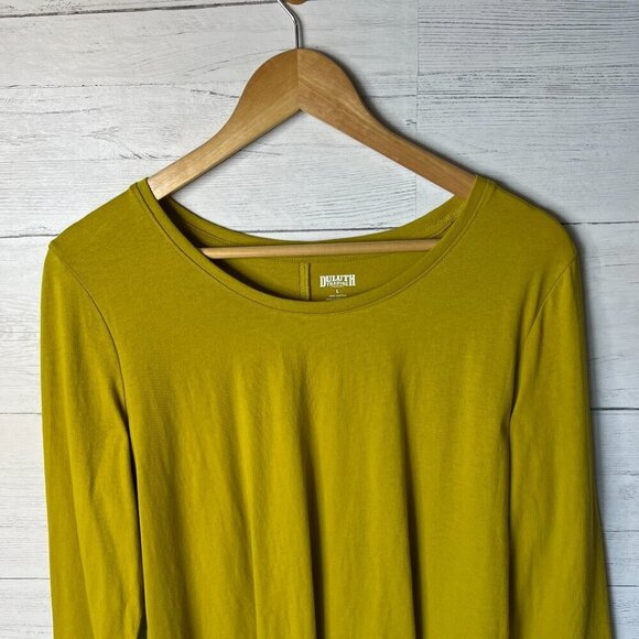 Duluth Trading Co Shirt Womens Size Large Chartreuse Long Sleeve Tee Gorpcore - Picture 7 of 16